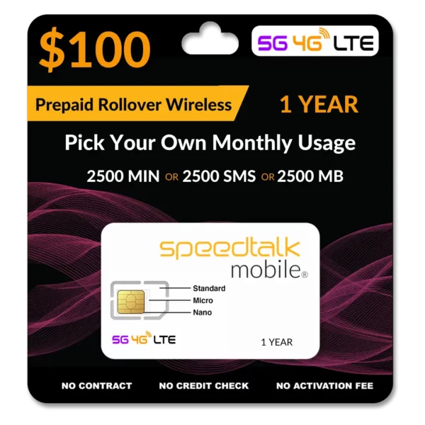 100 1 Year ROLLOVER Smart Phone Plans