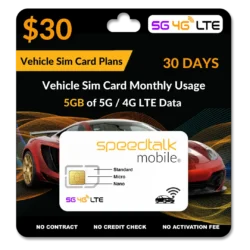 30 Vehicle SIM Card 5GB Data Only