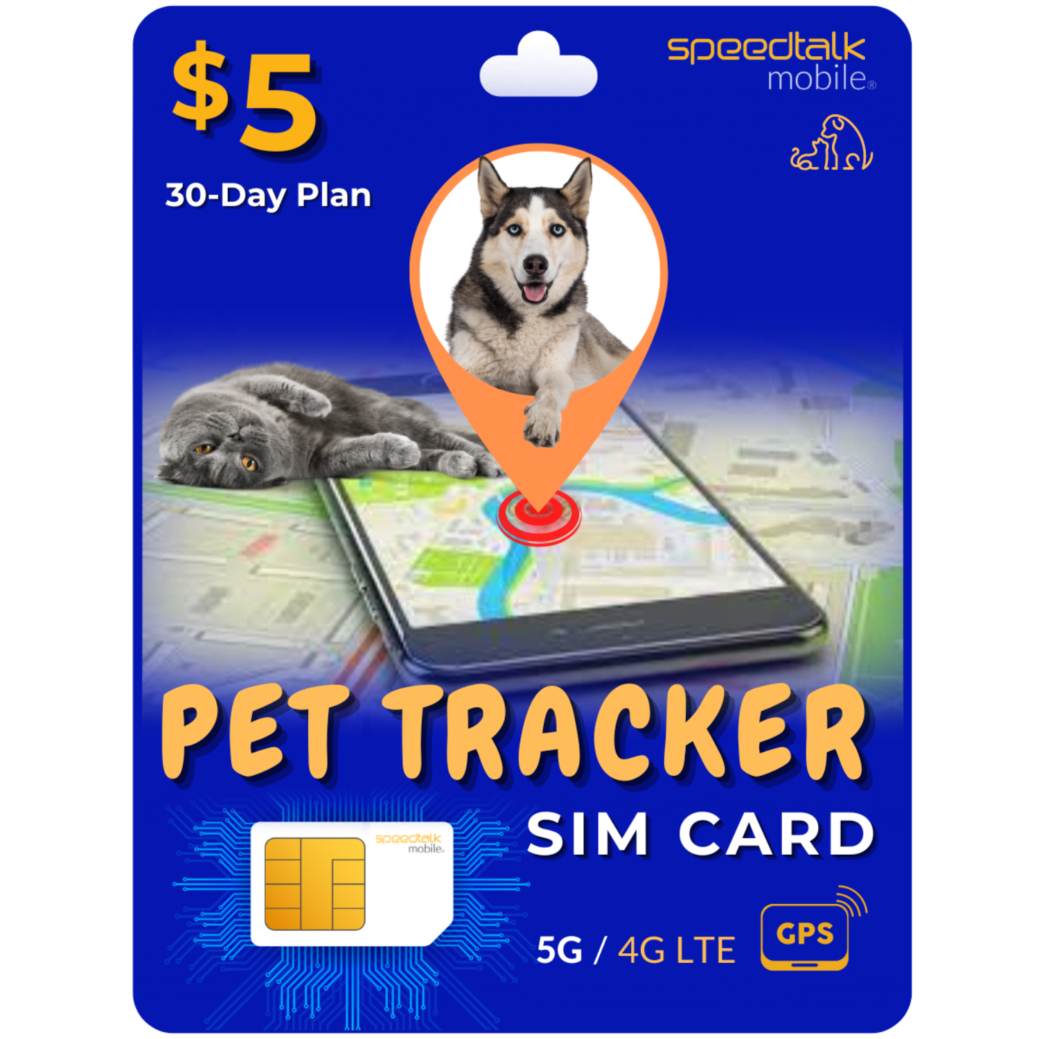 $5 PET TRACKER PLAN PET TTRACKER SIM CARD