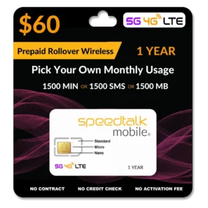 $60 For 1 Year ROLLOVER Smart Phone Plans