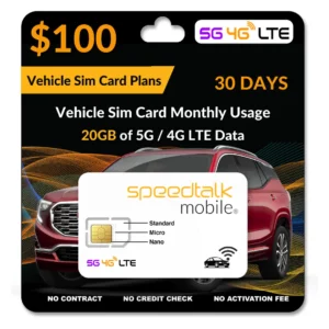 Vehicle Sim Card. $100 A Month Wireless Service