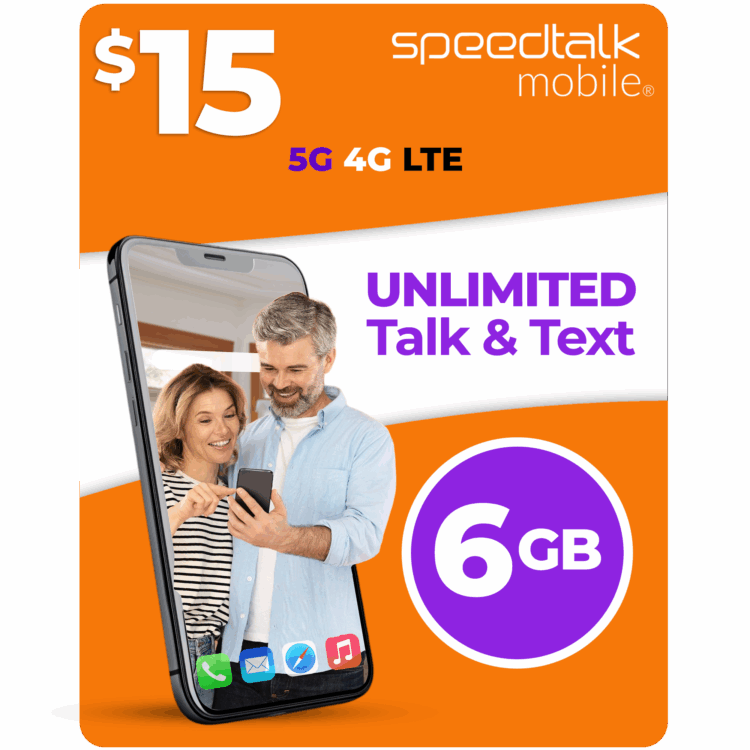 speedtalk mobile 15 dollar 6gb unlimited talk text plan