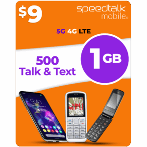 speedtalk mobile 9 dollar 1gb 500 minutes text plan