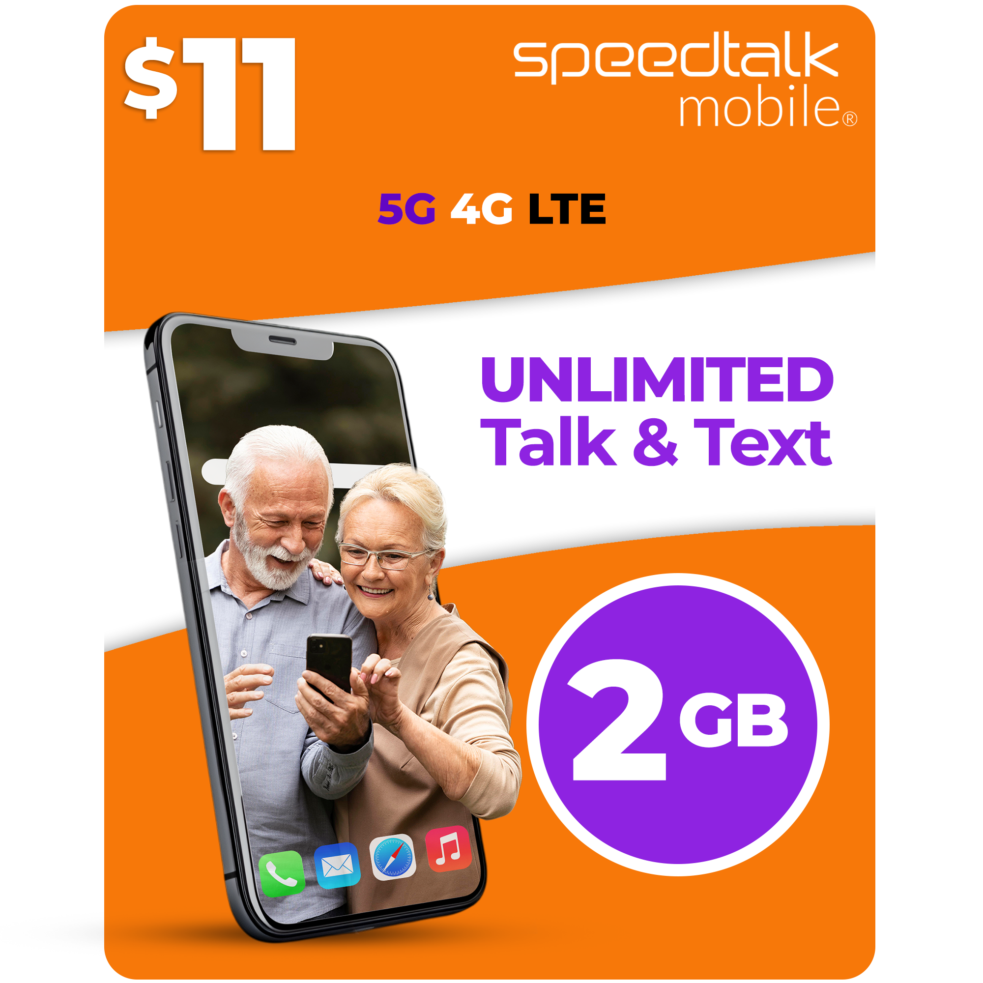 SpeedTalk Mobile $11 monthly phone plan with 2GB data and unlimited talk and text