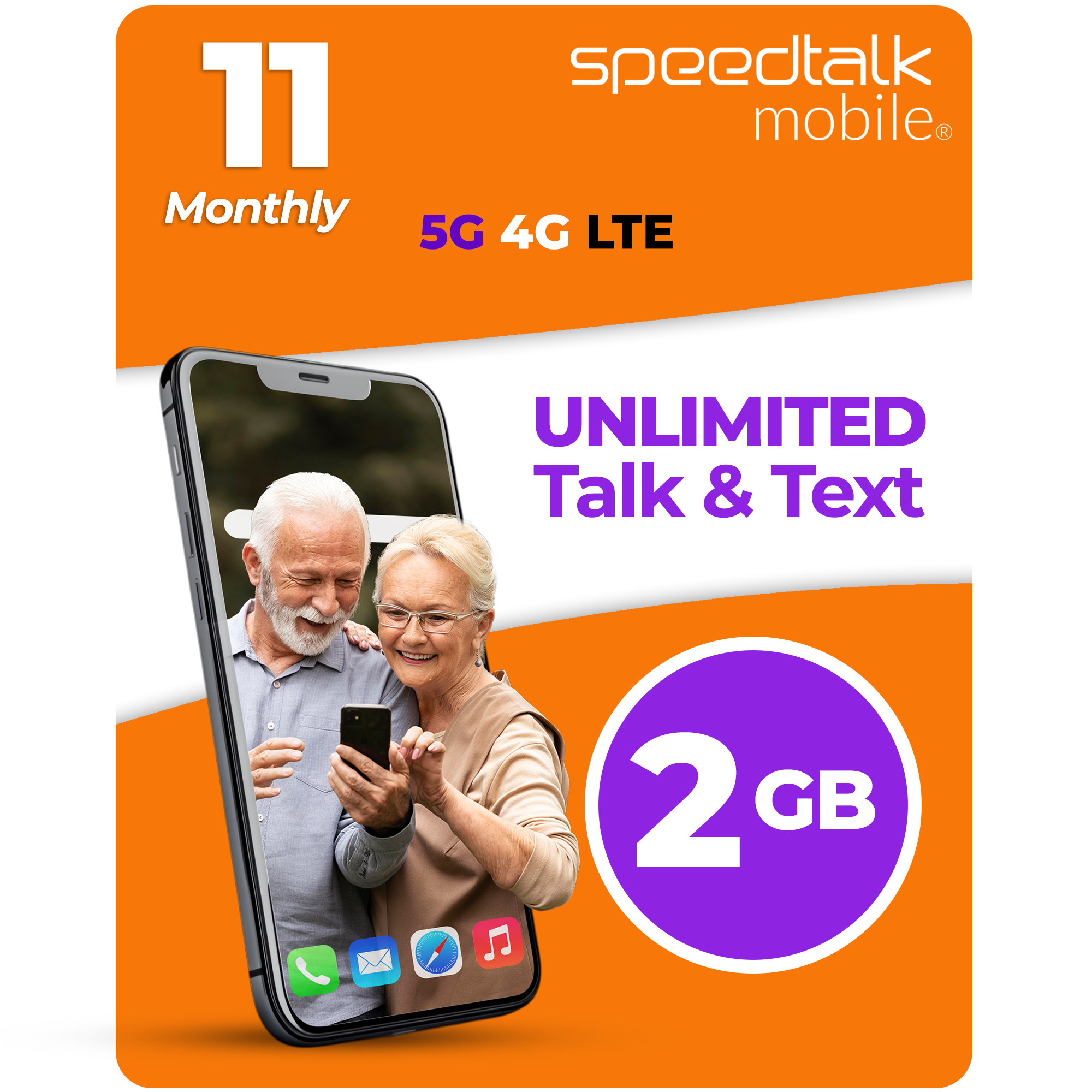 SpeedTalk Mobile $11 monthly phone plan with 2GB data and unlimited talk and text