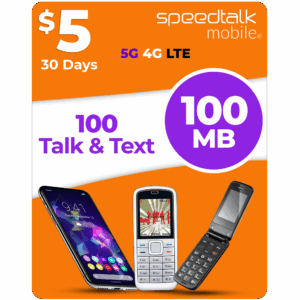 Speedtalk mobile 5 dollar 100mb 100 minutes text plan