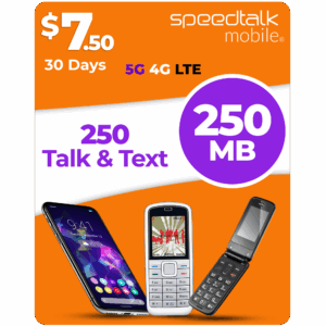 Speedtalk mobile 7 50 dollar 250mb 250 minutes text plan