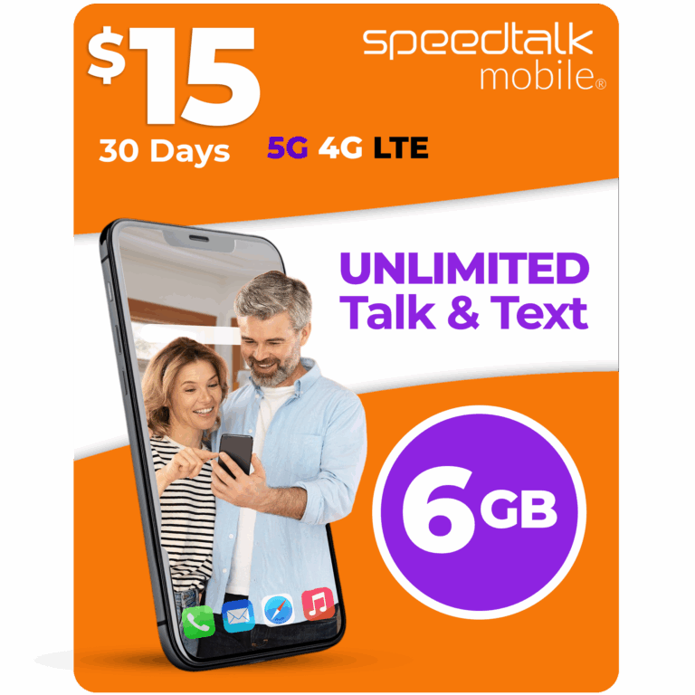 speedtalk mobile 15 dollar 6gb unlimited talk text plan