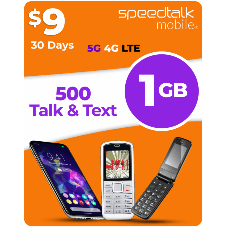 speedtalk mobile 9 dollar 1gb 500 minutes text plan