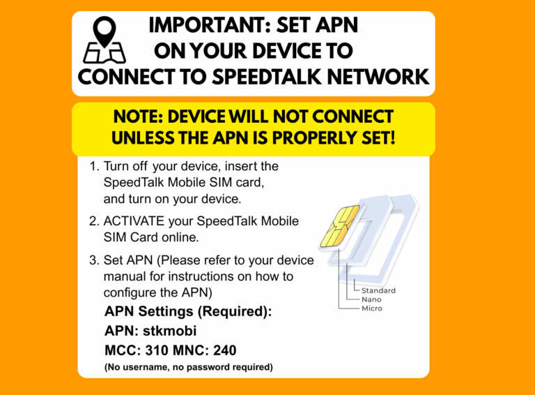 APN Settings Configuration Help - SpeedTalk Mobile eSIM and SIM Card