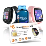 Lowest cost smartwatch SIM card plan with affordable data for kids and wearable devices using standalone cellular service