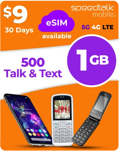 $9 prepaid smartphone plan with 1GB data and nationwide calling and texting, affordable no contract cellular service designed for cost conscious mobile users.
