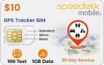 $10 a Month GPS Tracker Plan with 100 text and 1GB Data