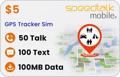 $5 a Month GPS Tracker Plan 50 Talk, 100 Text Messages and 100MB Data